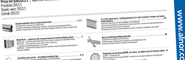 Neue Preisliste EUR2012/1