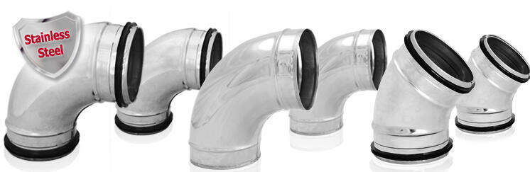 Neu - gepresste Kniestücke aus säurebeständigem Stahl