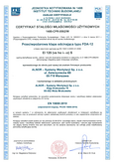 CE-Zertifikat Brandschutzklappen Typ FDA-12 und FDA2-12