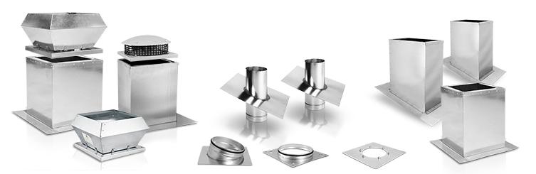 Ein komplettes System für die Montage von Dachventilatoren