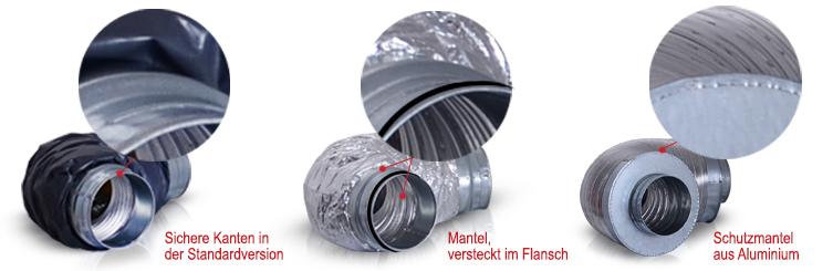 Flexible Schalldämpfer in neuer Ausführung