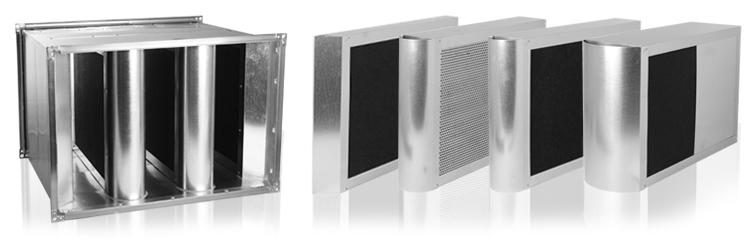 Rechteckige Schalldämpfer - NEUE Ausführung und akustische Prüfung