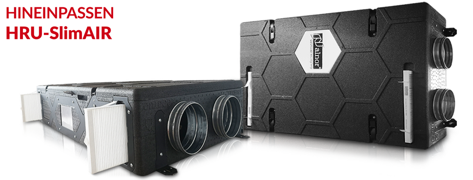 SlimAIR Platzsparende Lüftungsgerät mit Wärmerückgewinnung