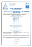 Zertifikat der Leistungsbeständigkeit - FDA-BU Brandschutzklappen