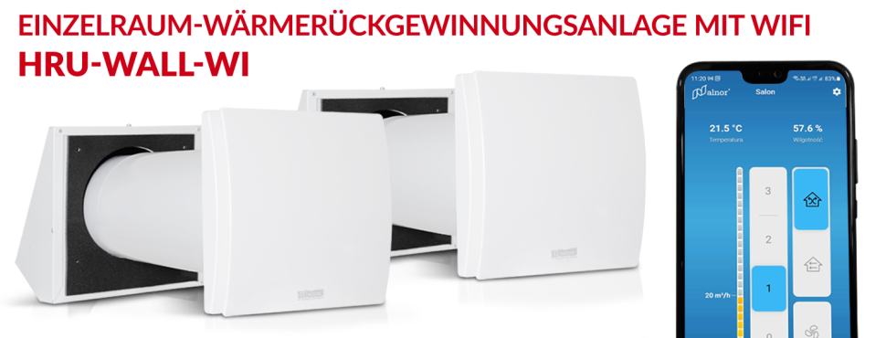 Smartphone-gesteuerte Wandrekuperatoren!